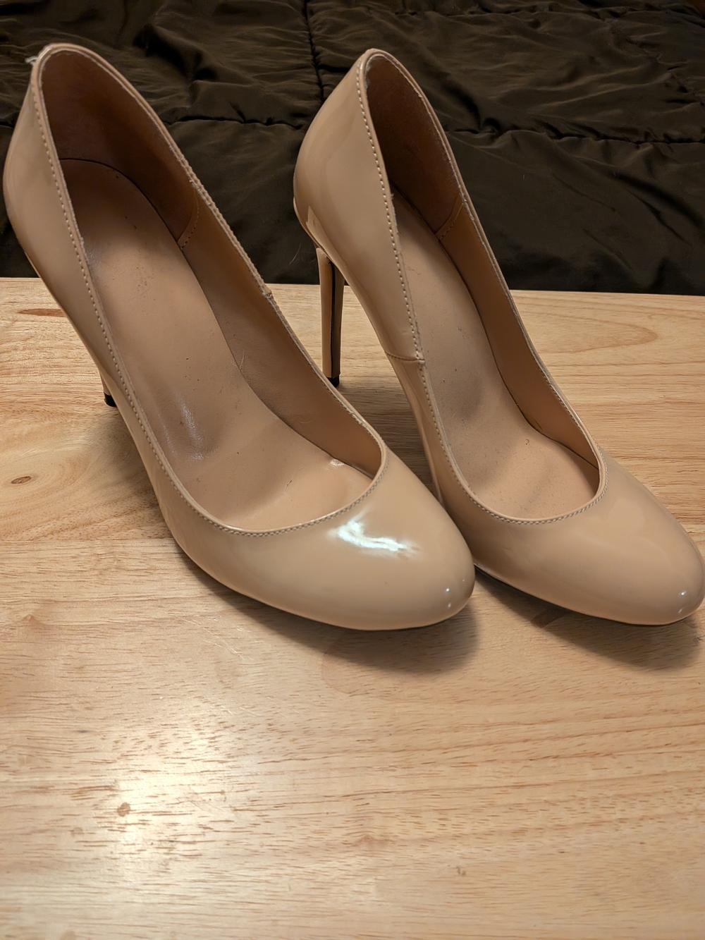 Classic Nude Patent High Heel Pumps